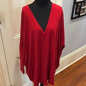 bryn Walker Bold Red b-neck tunic